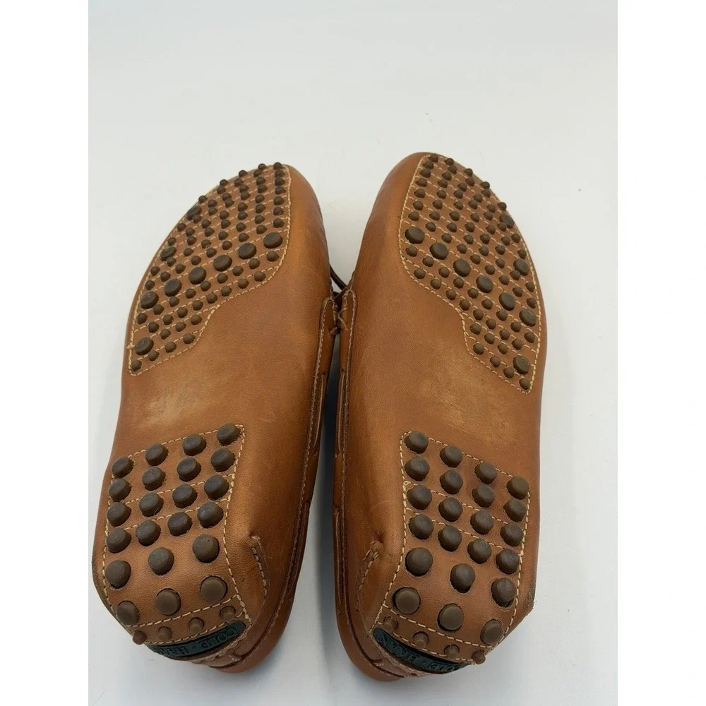 Cole Haan Men's 11.5M Brown Leather Driving Loafers Moc Toe Lace Brazil